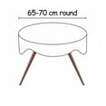 thumbnail image 2 of Vintage Manual Crochet Flowers White Round Lace Tablecloth Table Cover Embossed, 2 of 8