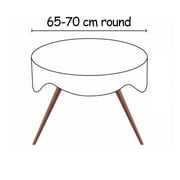 Round Small Lace Table Cloth - Vintage Manual Crochet Flowers Tablecloth for Round Coffee Table White