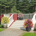thumbnail image 6 of 2Pcs Artificial Violet Ball Topiary Trees with Ground Spikes for Outdoor, 23.6 in Fake Artificial Bushes Plants, UV Resistant Faux Greenery Shrubs Faux Plants for Front Door Garden, Yard, 6 of 11