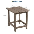 thumbnail image 3 of Table d'Appoint Carrée Adirondack en HDPE Résistante aux Intempéries pour l'Extérieur, Petite Table d'Extrémité de Patio de 17 Pouces pour Jardin, Balcon, Véranda et Bord de Piscine, Résistante aux UV, Assemblage Sans Outils, Plastique Recyclé Écoresponsable, 3 of 8