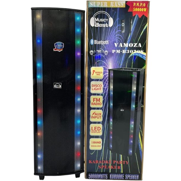 MUSICY BEST 3 * 10Inch Speakers with Wired Mic for Party, Portable