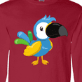 thumbnail image 4 of Inktastic Tropical Parrot, Colorful Parrot, Tropical Bird Long Sleeve T-Shirt, 4 of 5