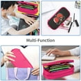 thumbnail image 7 of TEQUAN Large Capacity Pencil Case, Red Boxing Glove Sport Pattern Pencil Pouch 2 Compartments Pencil Bag (Pink), 7 of 7