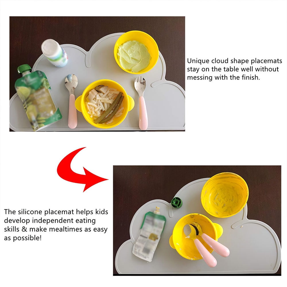 Th Silicone Children's Cloud Placemat, Foldable Heat Insulation Pad