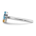 thumbnail image 3 of 925 Sterling Silver Stackable Expressions Blue Topaz & Citrine Butterfly Ring Size: 5; for Adults and Teens; for Women and Men, 3 of 5