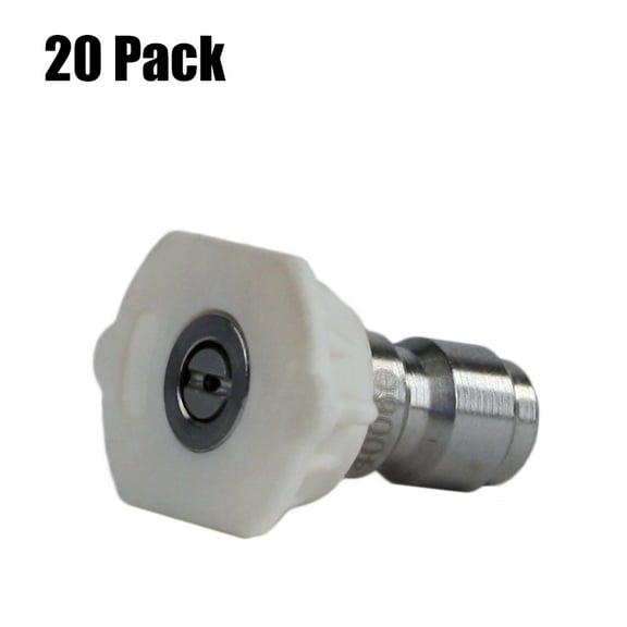 20 Pack Erie Tools Pressure Washer 1/4" Quick Connect 40 Degree 6.0 Nozzles
