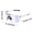 thumbnail image 2 of Yardvibe Polarized Safety Glasses for Men Women, 2.4"x6"x4.7" UV400 Photochromic Impact Resistant PC Lens Transition Sunglasses for Sports & Work (Blue), 2 of 5