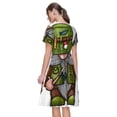 thumbnail image 2 of Bixox Women's Short Sleeve Summer Dress Loose Swing Knee Length Dresses with Pockets-Fishing Gnome, 2 of 7