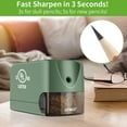 thumbnail image 4 of AFMAT Heavy Duty Electric Pencil Sharpener, UL Listed Plug-in Pencil Sharpener for 6.5-8mm No.2/Colored, with Upgraded Helical Blade Sharpen 10000 Times,New,4.06"H, 4 of 8