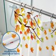thumbnail image 3 of Thanksgiving Fall Harvest Shower Curtain Set, 72" x 72" Waterproof Polyester Bathroom Curtain with 12 Hooks, Rustic Farmhouse Maple Leaf Vintage Home Decor for Restroom, 3 of 7