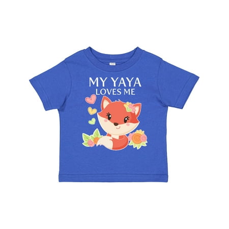 

Inktastic My Yaya Loves Me- Little Fox Gift Toddler Boy or Toddler Girl T-Shirt
