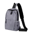 thumbnail image 4 of Bolso de masculino mini bolso cruzado de cuerpo cruzado multifuncional strip pack paquete de día casual para compras al aire libre para viajar Gris, 4 of 10