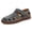 Green, variant on Men's Leather Open-Back House Slippers Soft Cushioned Slip-On Indoor Loafers Comfortable Breathable Home Shoes for Bedroom Lounge Daily Wear