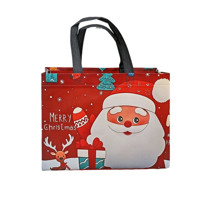Sacs Cadeaux de Noël Faits à la Main Non Tissés Écologiques et Réutilisables