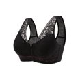 thumbnail image 2 of 3 Pack Plus Size Elegant Bras Set  Women‘s Plus Leaf Jacquard Lace Zipper Wide Strap Wireless Tank Bras Three Piece Set, 2 of 6