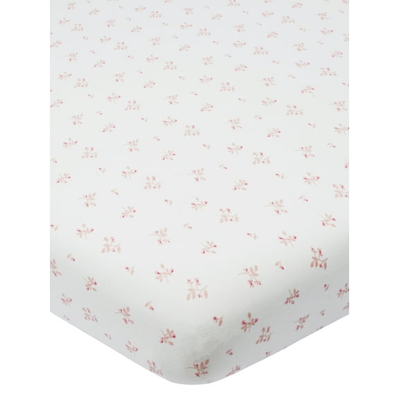 Modern Moments by Gerber Baby & Toddler Girl Ultra Soft Playard Sheet, Ivory Flowers