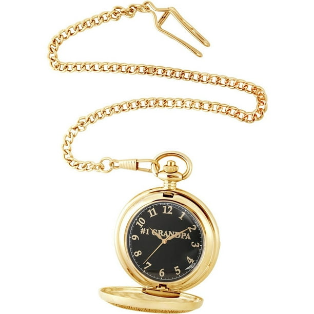 EWatchFactory Men's Family Grandpa Pocket Watch, Gold