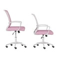 thumbnail image 7 of CorLiving Cooper Pink Fabric Mesh Back and Seat Office Chair with White Base, 7 of 7
