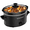 Black, variant on Slow Cooker, 2 Qt Small Stainless Steel Electric Pot Cooker with Low High Warm Settings, Non-Toxic & Dishwasher Safe for 3+ People-Silver