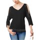thumbnail image 2 of INC Blusa de punto con tachuelas para mujer, negro, extragrande I-N-C Tejer, 2 of 2