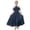 Navy, variant on ZHOGXU Kids Elegant Solid Color Dresses For Girls Flutter Sleeve Halter Neck Ruffled Formal Gown Birthday Party Outfit