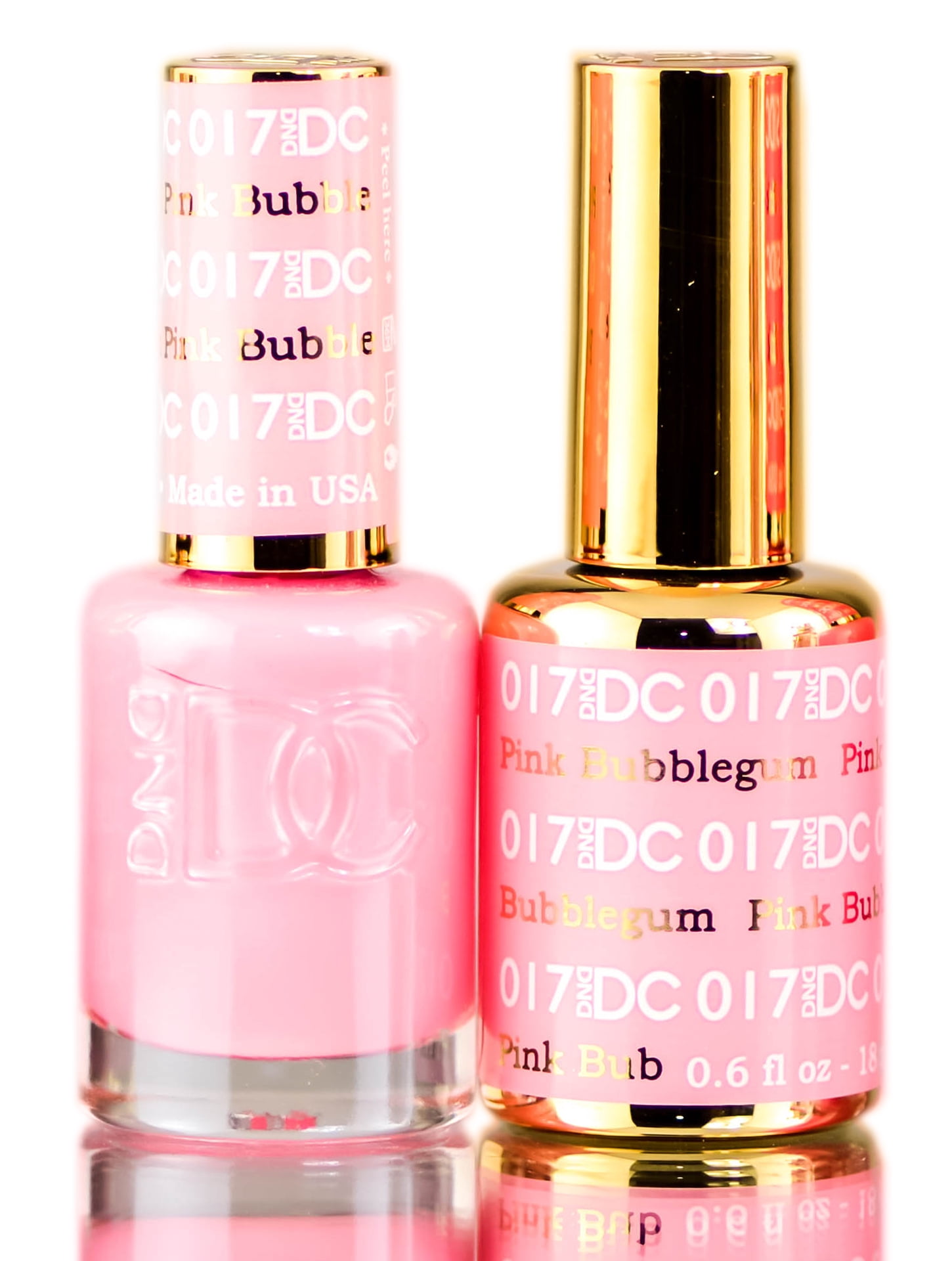 Pink Bubblegum (017) , DND DC Pinks GEL POLISH DUO, Gel Lacquer 0.5 oz +  Matching Nail Polish Color 0.5 oz, Daisy Nails, Daisy Hair Scalp - Pack of  3 w/ Sleek Teasing Comb - Walmart.com