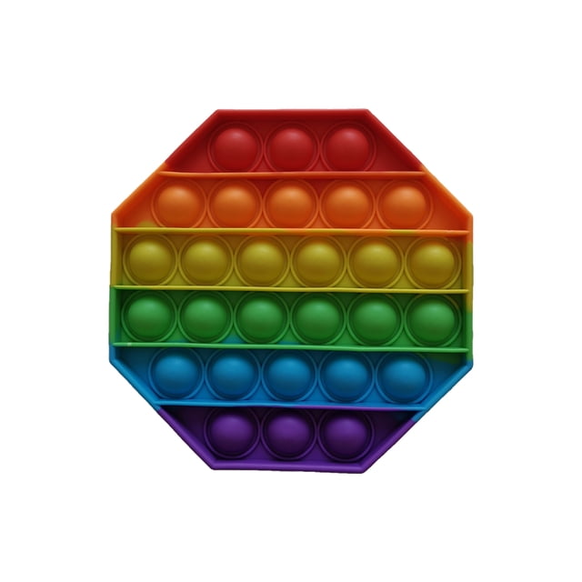 Paquete de piezas Máquina de burbujas de descompresión para niños educativos Música-Ocho lados-Arco iris MFZFUKR CPB-DE-WX607-7