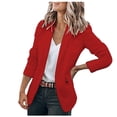 thumbnail image 2 of BRDFRL Women's Lined Blazers Business Casual Long Sleeve Blazer Open Front Lightweight Suit Jacket for Work Red XL, 2 of 7