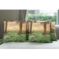 thumbnail image 6 of Ambesonne Nature Throw Pillow Cover 4 Pack, Enchanted Woods Sunset, 18", Multicolor, 6 of 7