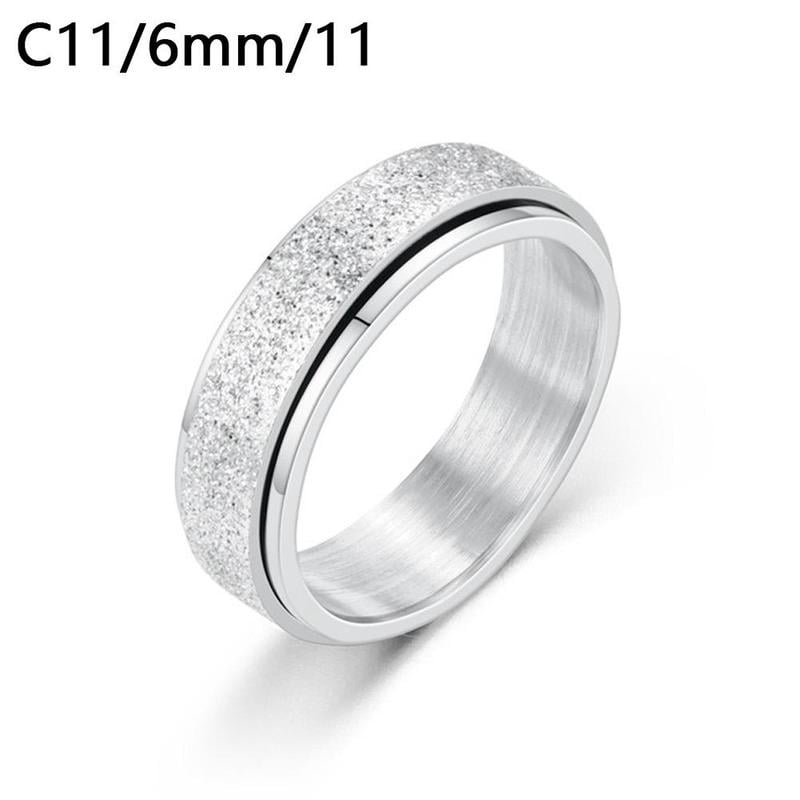 Anti-anxiety Spinner Fidget Rotating Rings Men Women NICE Steel Titanium AU A5X9