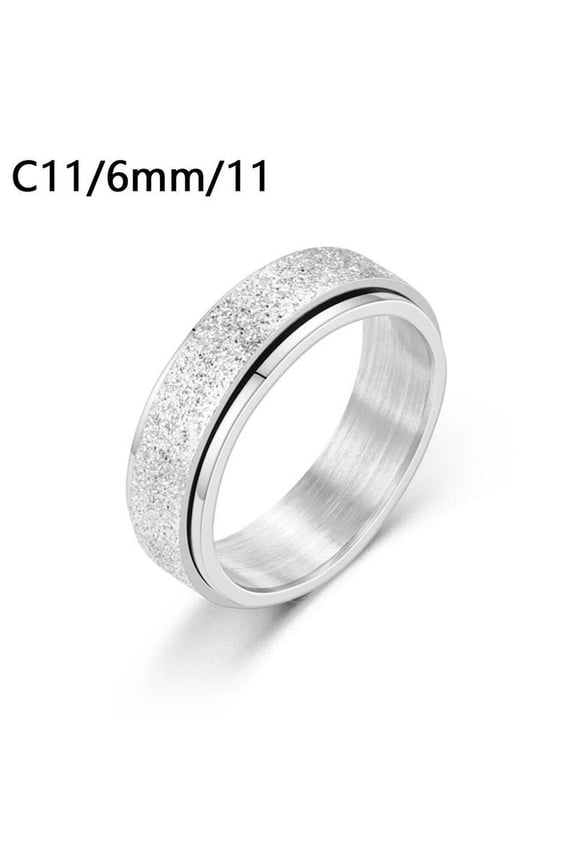 Anti-anxiety Spinner Fidget Rotating Rings Men Women NICE Steel Titanium AU A5X9