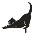 thumbnail image 1 of Estaca de metal para gato Zulema estatua de jardín para gato decoración de patio y jardín de césped Estilo C, 1 of 6