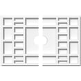 thumbnail image 1 of Ekena Millwork CMP16X10BX2-02000 2 in. ID x 5.5 in. Rectangle Beaux Médaillon de Plafond Contemporain PVC - 2 Pièces, 1 of 1