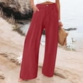 thumbnail image 2 of Gunia Women'S Wide Leg Pants Palazzo Casual Comfortable Relaxed Fit Summer Flowy Pants, 2 of 6