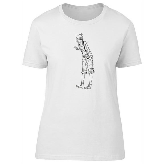 Cute Japanese Fashion Girl Tee Women's -Image by Shutterstock