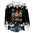 thumbnail image 6 of Towmus Fall Sweatshirts for Women Print Long Sleeve Christmas Graphic Sweatshirt Holiday Tops, 6 of 7