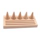 thumbnail image 1 of Soporte de exhibición de joyería Decorativo Durable Regalo portátil Anillos de cono de madera Bandeja de almacenamiento para brazalete Titular Cómoda 5 Cono 3 Ranura Salvador Bandeja expositora de anillos, 1 of 10