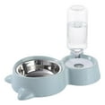 thumbnail image 1 of para gatos de primera , mascotas separado con 2 , automáticos para perros gatos, dobles - Azul Sunnimix Cuencos de bebida para gatos, 1 of 7