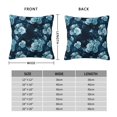 thumbnail image 2 of Pofeuu Ink Rose Print Double-sided plush pillowcase Square Throw Pillow Covers Pillows Cover for Living Room Bedroom Sofa Couch Cushion Cover（No pillow core）-24"x24", 2 of 7