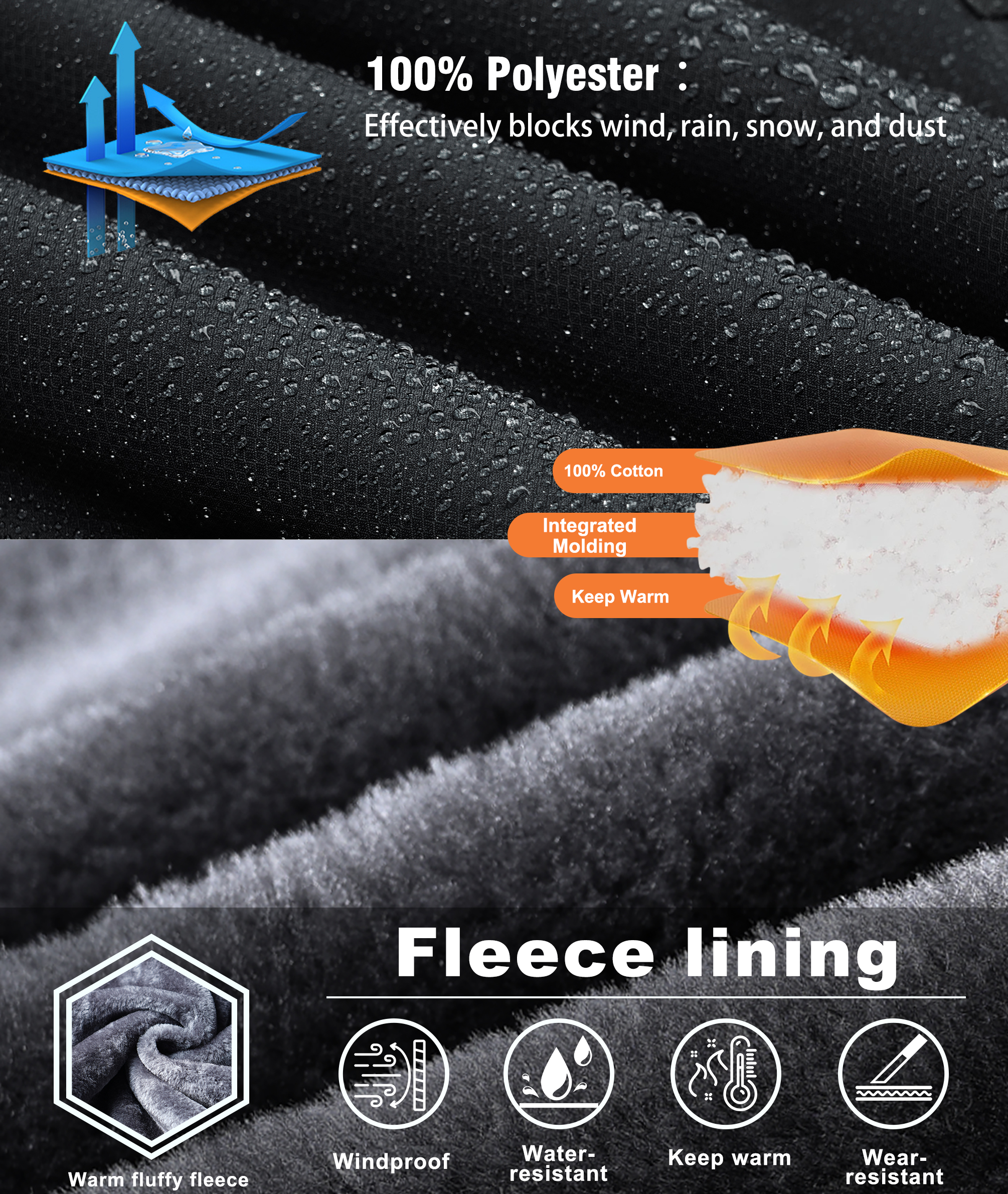 Lavenicole Men's Waterproof Ski Jacket Fleece Lined photo 6