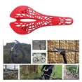 thumbnail image 2 of Mountain Bike Saddle MTB Road Bicycle Hollow Design Breathable Plastic Saddle Seat Cycling Accessory, Red, 2 of 9