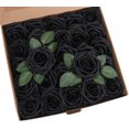 thumbnail image 1 of Nvzi Flores artificiales de espuma realistas con tallos para hacer ramos de boda, decoraciones para baby shower, fiestas, hogar y árboles de Navidad (25 unidades, color negro), 1 of 5