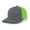GRAPHITE/WHITE/GRAPHITE, variant on Pacific Headwear Trucker Snapback Cap 104C Black/Neon Green/Black Os