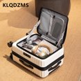 thumbnail image 2 of KLQDZMS maleta de embarque expandible con apertura lateral para equipaje de hombre, cubierta de carrito de 20 "24" 28 pulgadas ABS + PC, maleta de viaje de mano para mujer, 2 of 4