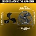 thumbnail image 3 of Caterpillar 14" High-Velocity 3-Speed Metal Shroud Floor Fan, 2000 CFM, Black, 3 of 10