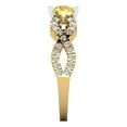 thumbnail image 3 of Clara Pucci 14K Yellow/White Gold 1.42ct Yellow Solitaire with Accents Ring, 3 of 8