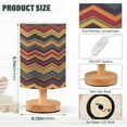 thumbnail image 2 of Yayeee Table Lamp for Bedroom Nightstand LED Portable Bedside Warm Light, Brown Geometric, 2 of 7