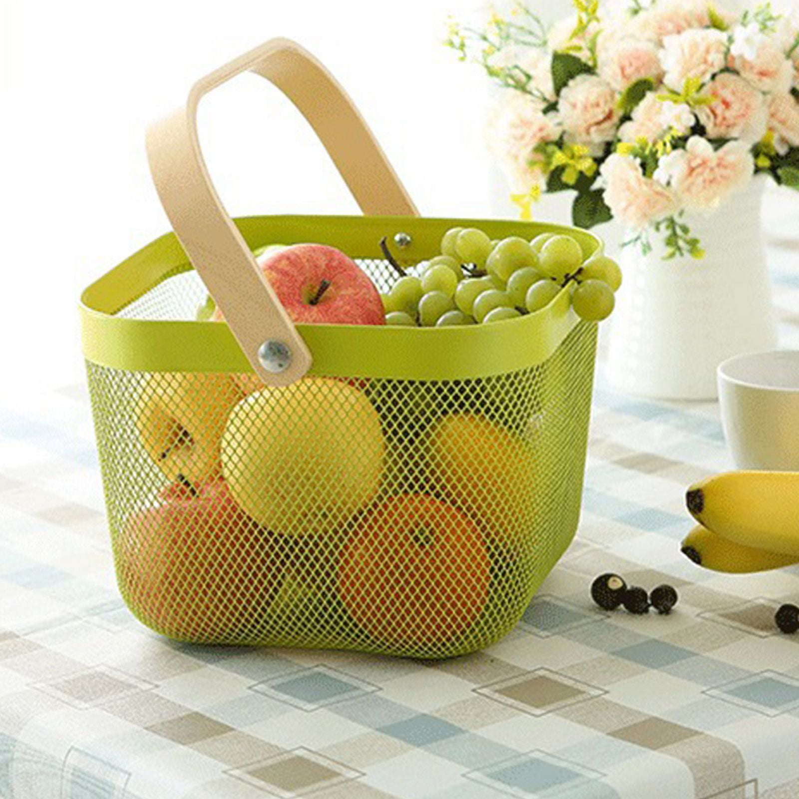 Passoire De Cuisine En Plastique Avec Poignée - Compacte, Lavable - Pour Fruits, Légumes, Riz - Design Ergonomique - Blanc
