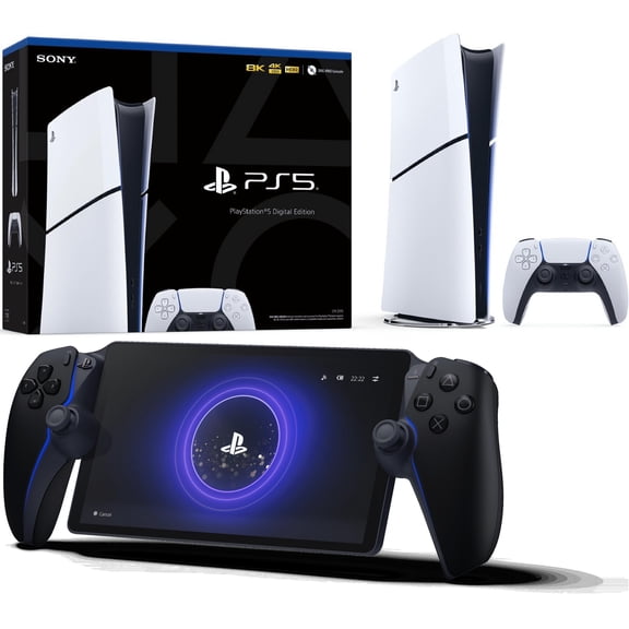 PlayStation 5 Digital Console Slim - 825GB with PlayStation Portal Remote Player - Midnight Black