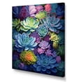 thumbnail image 2 of Designart "Blue Green Succulents botanic Oasis" Floral & Botanical Wall Art Living Room, 2 of 5